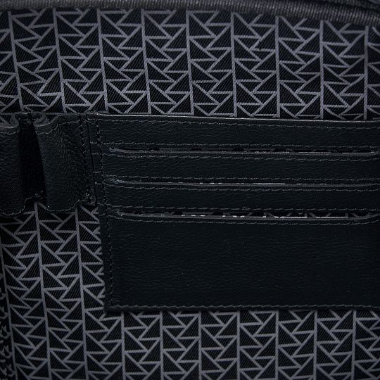 Деловая сумка Dr.Koffer из натуральной кожи черная