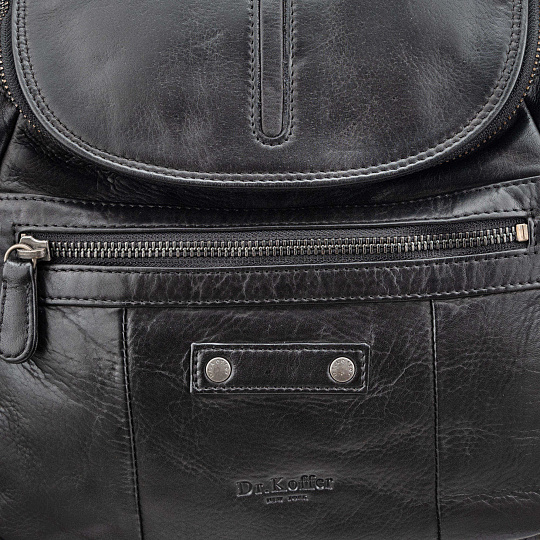 Рюкзак Dr.Koffer из натуральной кожи черный