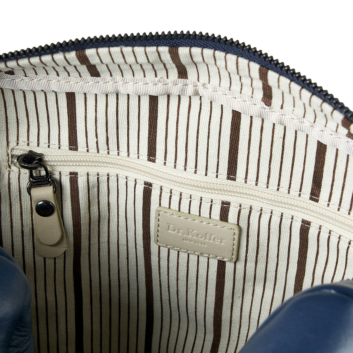 Сумка через плечо Dr.Koffer из натуральной кожи синяя