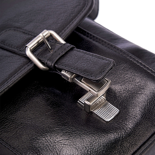 Портфель Dr.Koffer из натуральной кожи черный