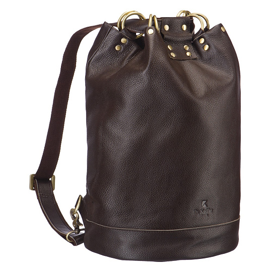 Рюкзак Dr.Koffer из натуральной кожи темно-коричневый