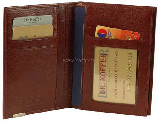 Обложка для паспорта светло-коричневая Dr.Koffer X267880-02-05