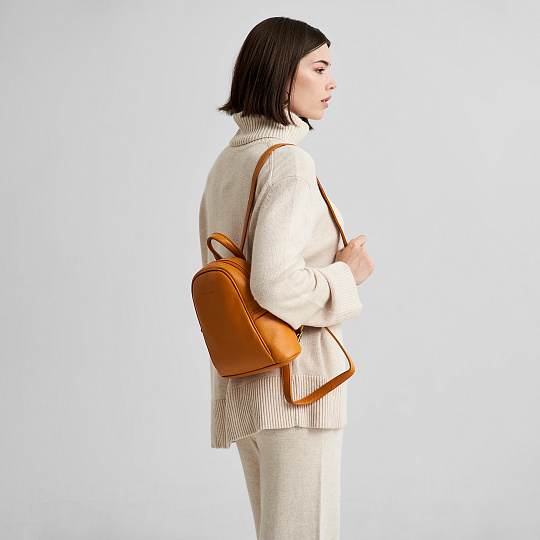 Рюкзак Dr.Koffer из натуральной кожи желтый