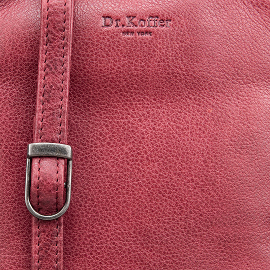 Сумка через плечо Dr.Koffer из натуральной кожи красная