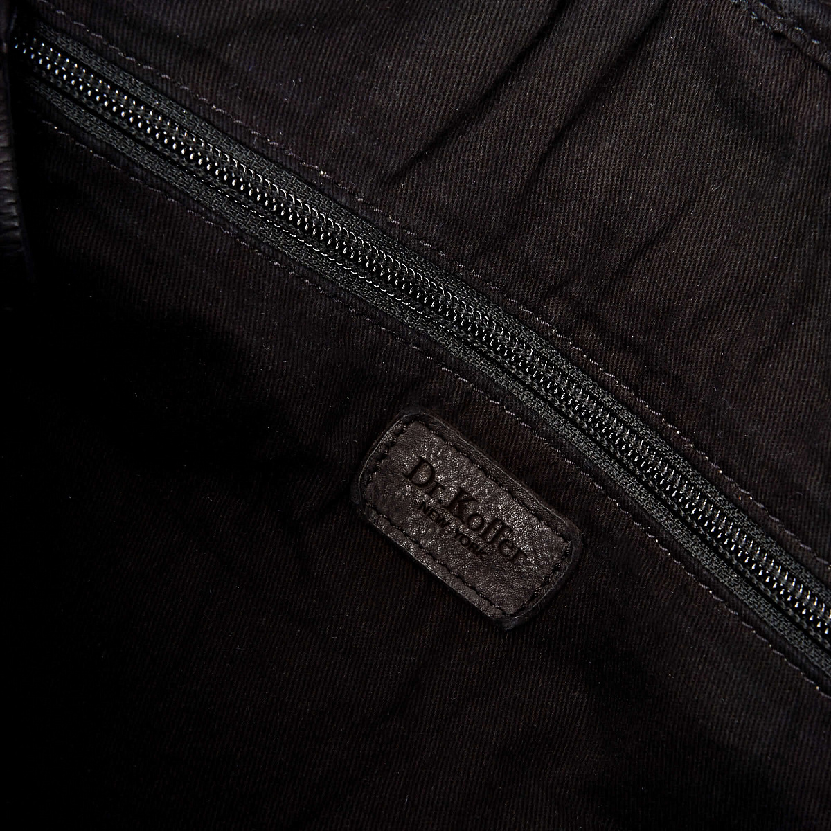 Деловая сумка Dr.Koffer из натуральной кожи черная