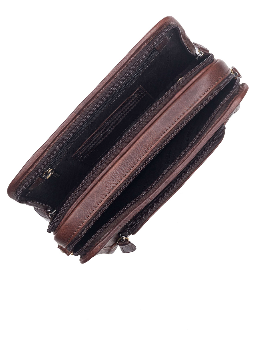 Сумка-визитка Dr. Koffer из натуральной кожи коричневая