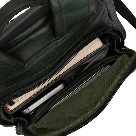 Рюкзак Dr.Koffer из натуральной кожи зеленый