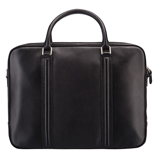 Деловая сумка Dr.Koffer из натуральной кожи черная