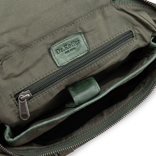 Рюкзак Dr.Koffer из натуральной кожи зеленый