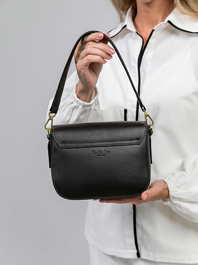 Женская сумка Dr.Koffer из натуральной кожи темно-коричневая