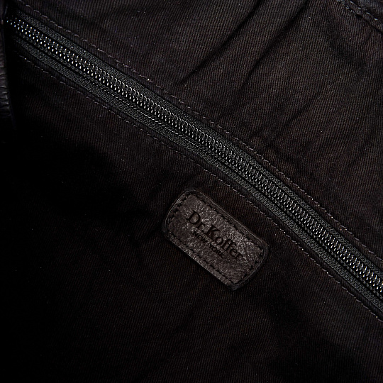 Деловая сумка Dr.Koffer из натуральной кожи черная