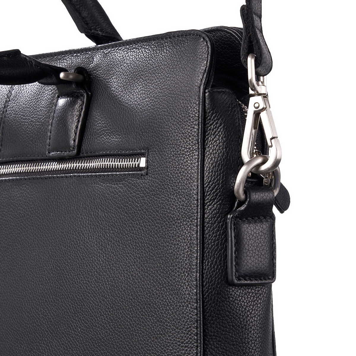 Деловая сумка Dr.Koffer из натуральной кожи черная