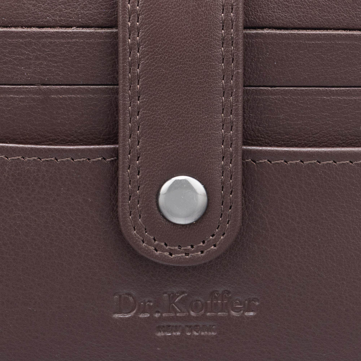 Кредитница Dr.Koffer из натуральной кожи коричневая