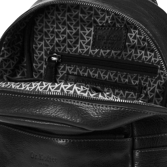 Рюкзак Dr.Koffer из натуральной кожи черный