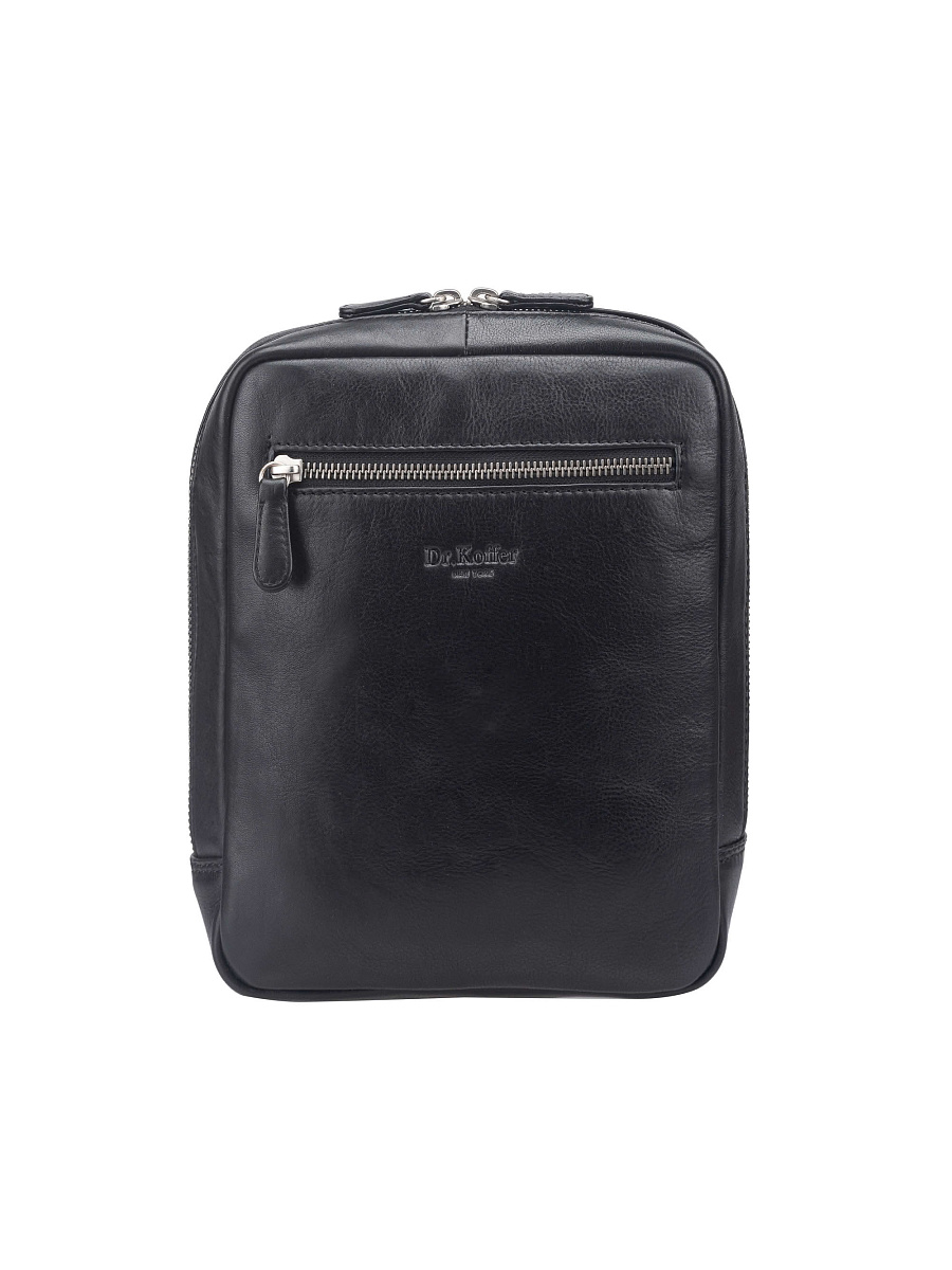 Сумка через плечо Dr. Koffer из натуральной кожи черная