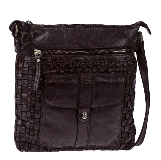 Сумка через плечо Dr.Koffer из натуральной кожи коричневая