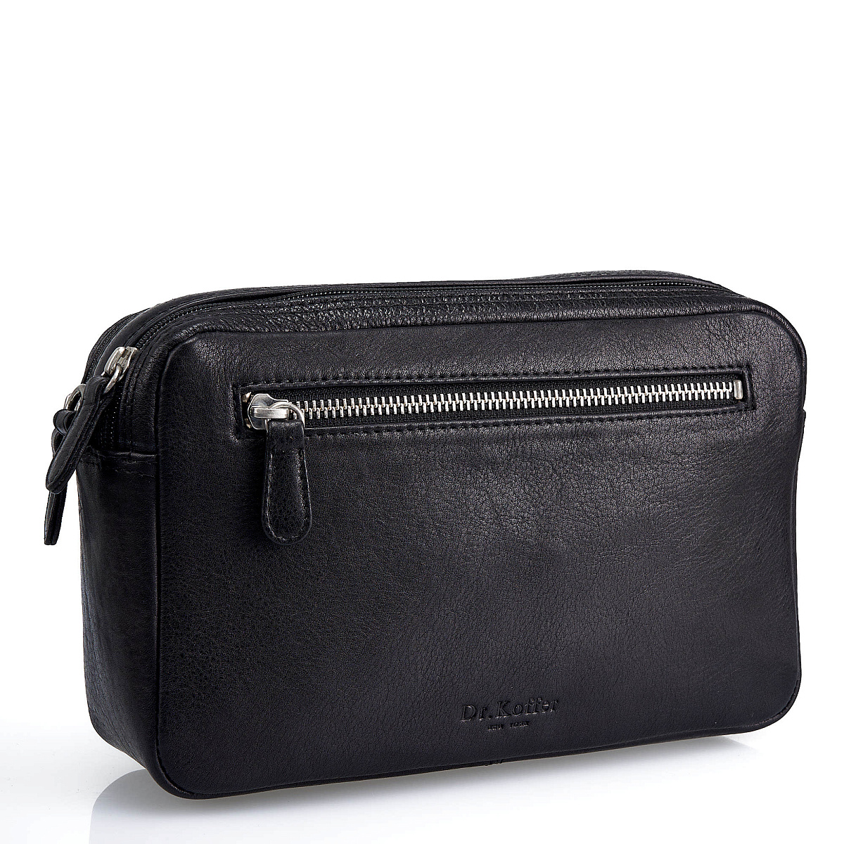 Сумка барсетка из натуральной кожи Dr. Koffer черная