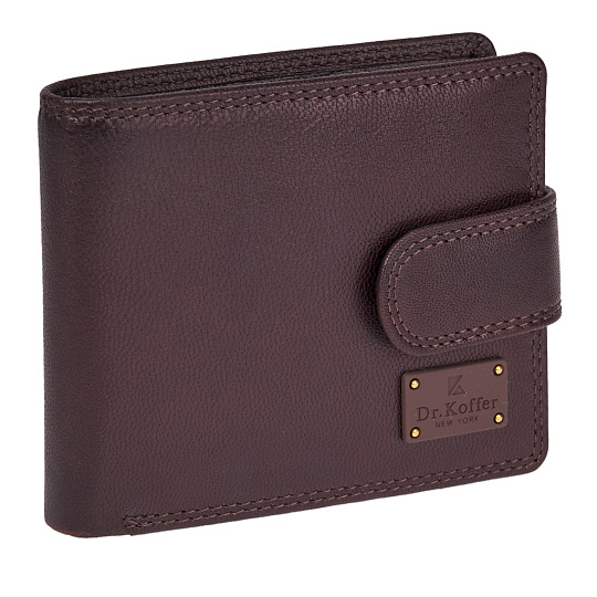 Портмоне Dr.Koffer из натуральной кожи коричневое