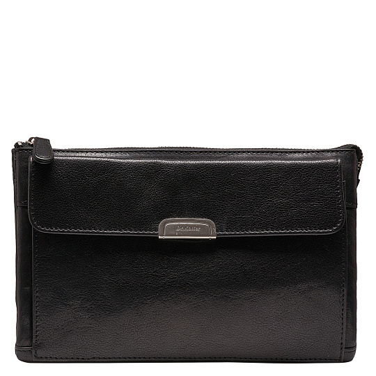 Сумка барсетка из натуральной кожи Dr. Koffer черная