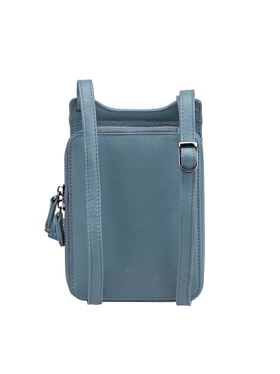 Сумка через плечо Dr.Koffer из натуральной кожи голубая