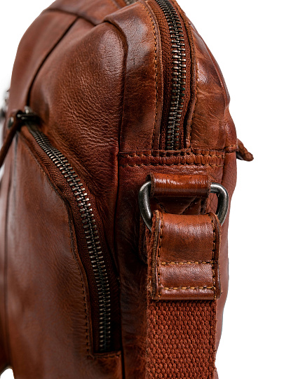 Сумка через плечо Dr.Koffer из натуральной кожи коричневая