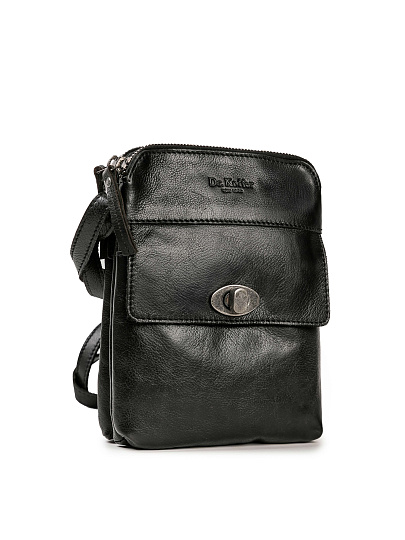 Сумка через плечо Dr.Koffer из натуральной кожи черная
