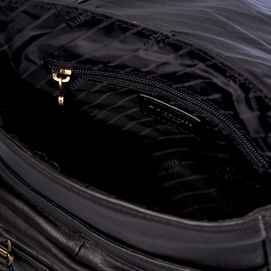 Сумка через плечо Dr.Koffer из натуральной кожи черная