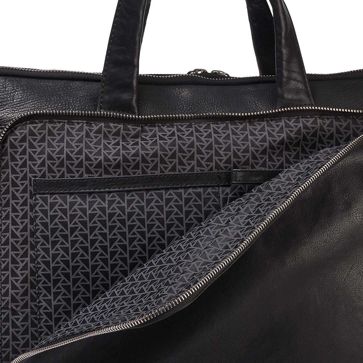 Деловая сумка Dr.Koffer из натуральной кожи черная