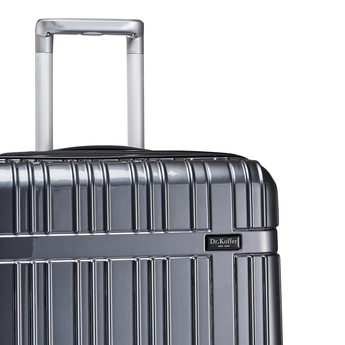 Чемодан на колесах M Dr.Koffer АБС (abs) пластик серый