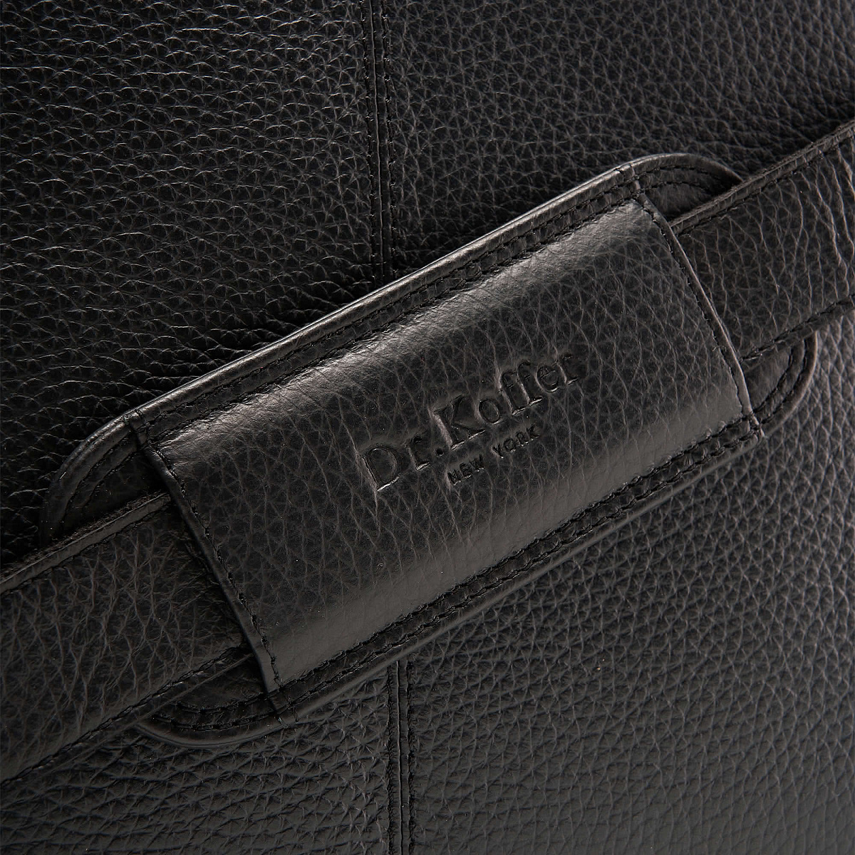 Портфель Dr.Koffer из натуральной кожи черный