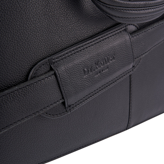 Деловая сумка Dr.Koffer из натуральной кожи черная