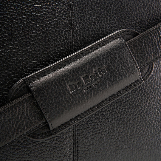 Портфель Dr.Koffer из натуральной кожи черный