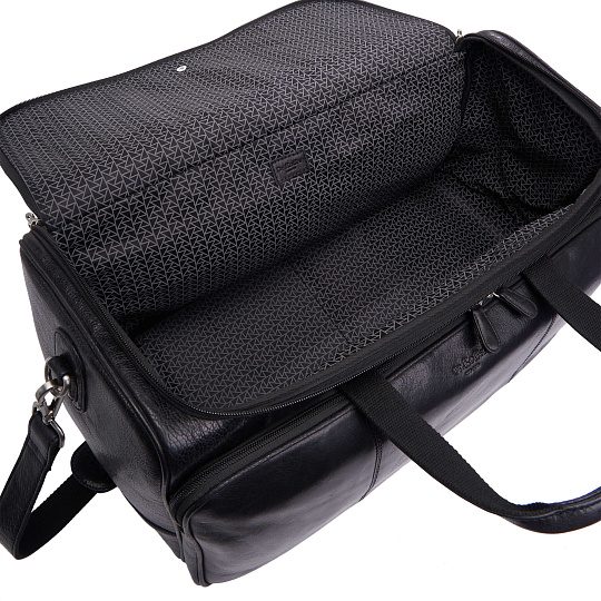 Сумка дорожная Dr.Koffer из натуральной кожи черная
