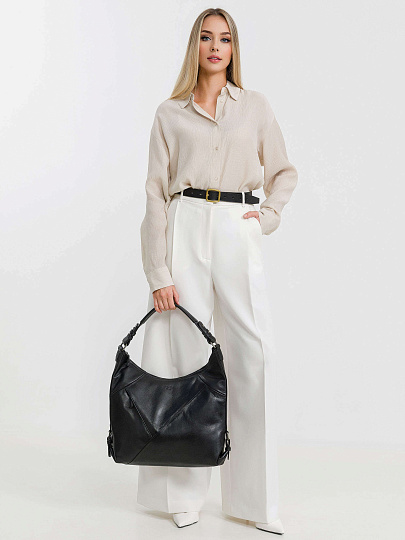 Женская сумка Dr.Koffer из натуральной кожи чёрная