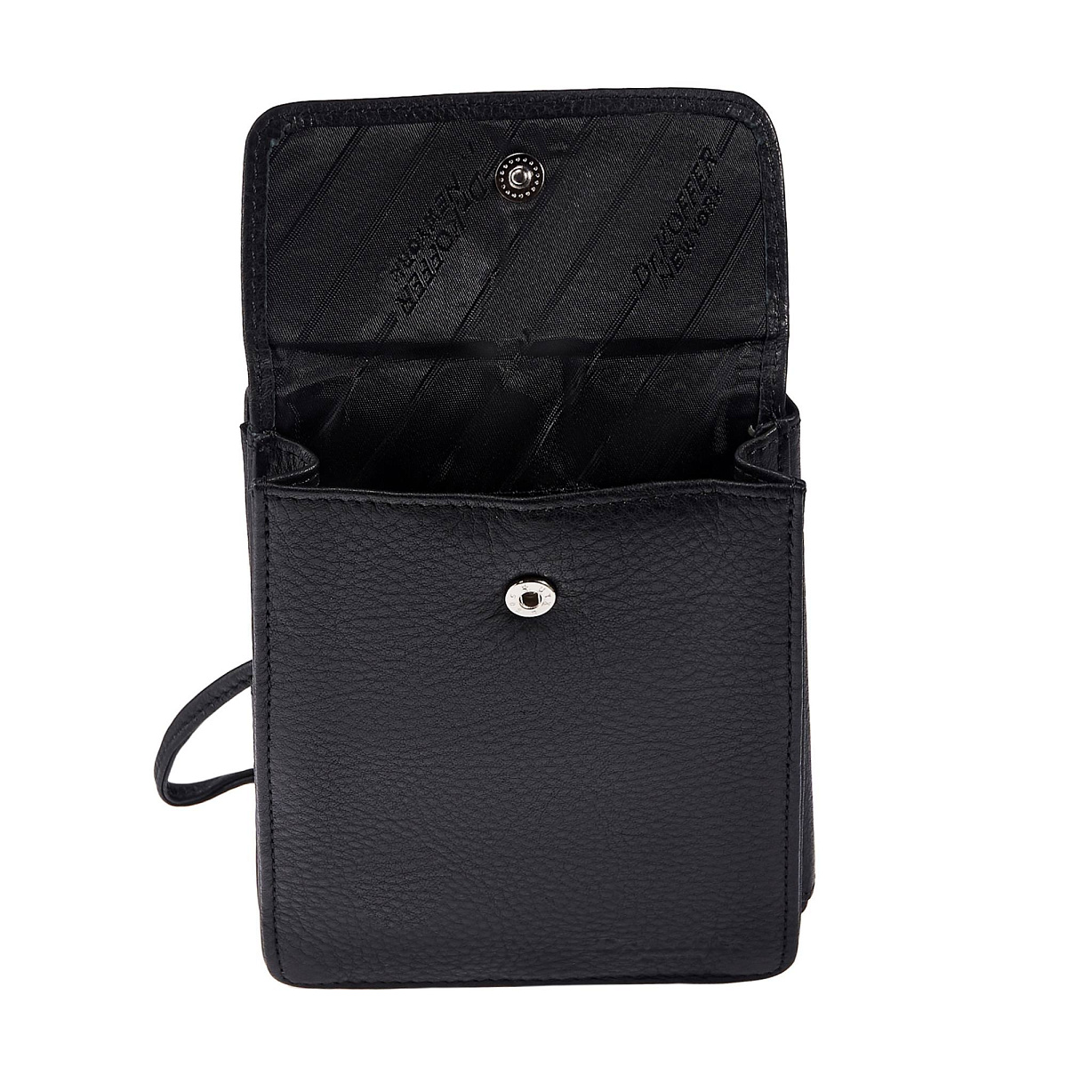 Прямоугольный нагрудный кошелек на длинной кожаной тесьме Dr.Koffer X216400-01-04