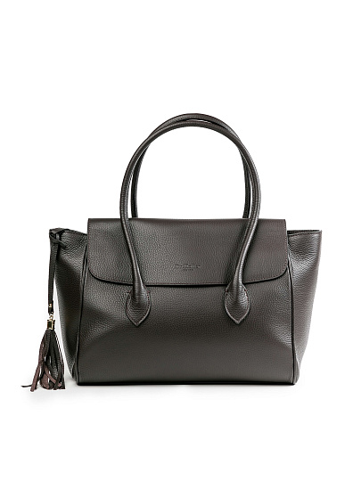 Женская сумка Dr.Koffer из натуральной кожи темно-коричневая