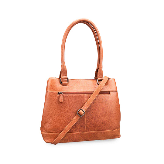 Женская сумка Dr.Koffer из натуральной кожи светло-коричневая