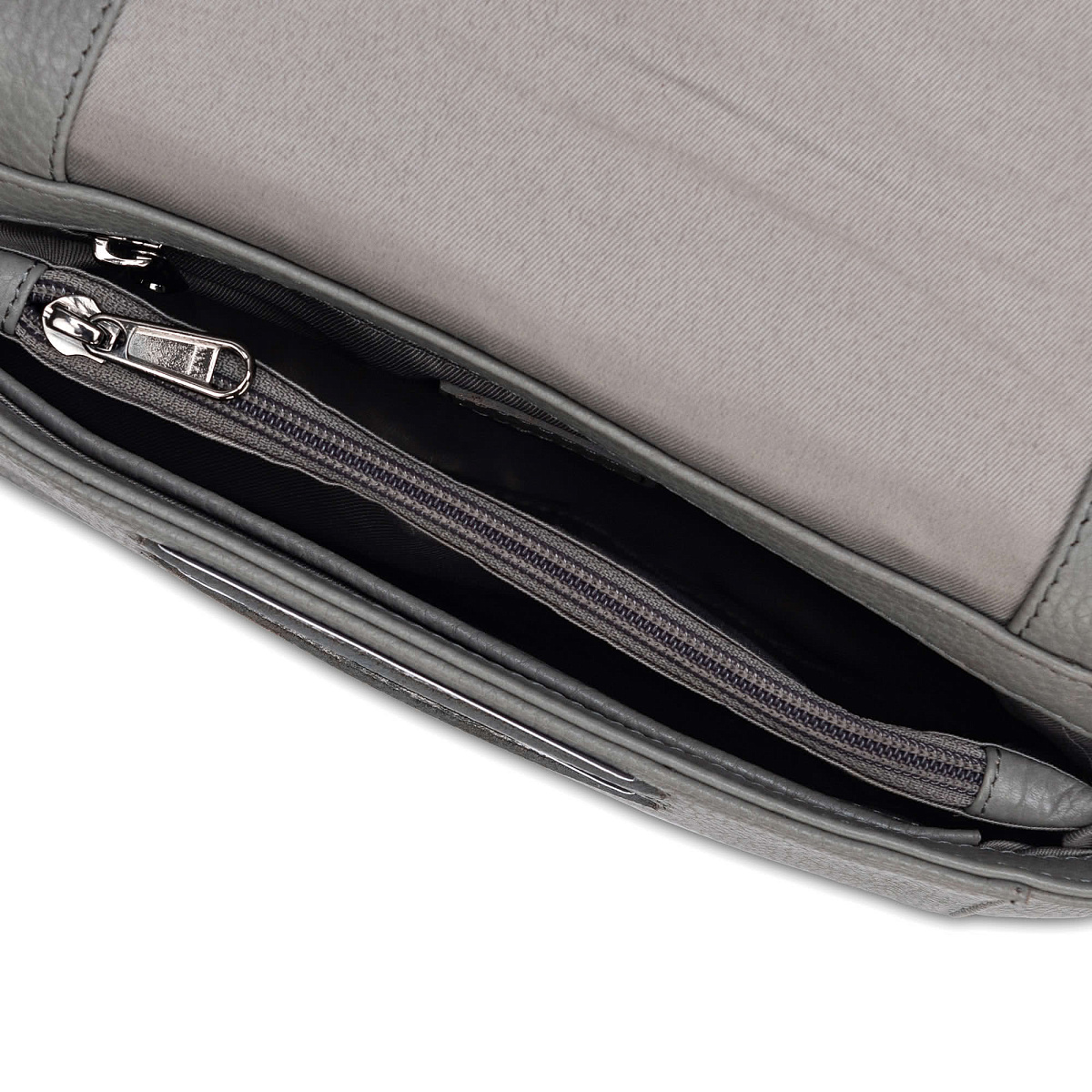 Женская сумка Dr.Koffer из натуральной кожи серая