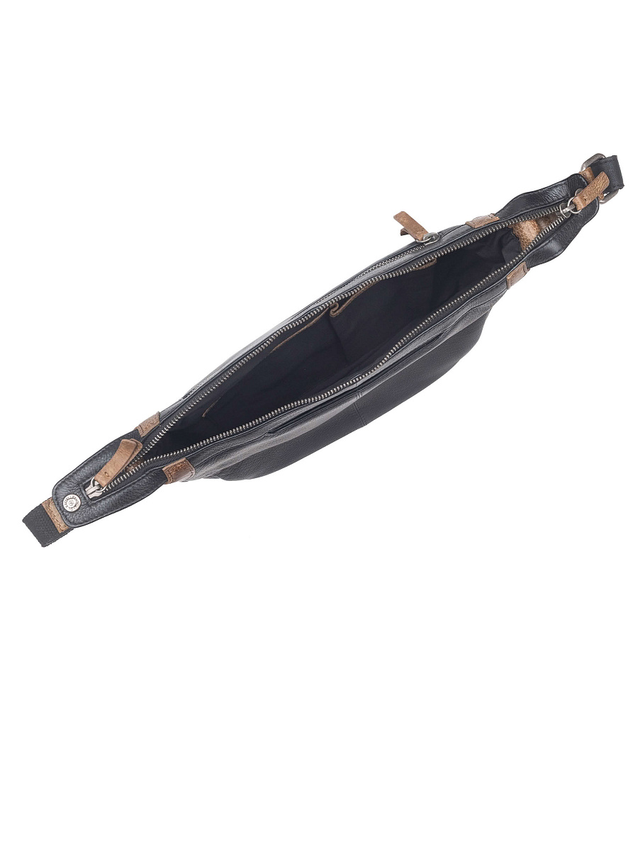 Сумка через плечо Dr. Koffer из натуральной кожи черная