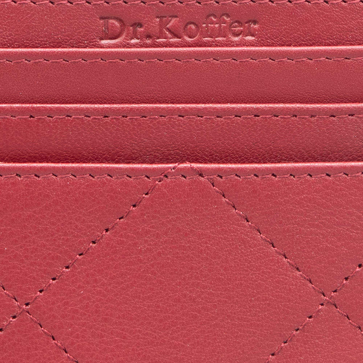 Кредитница Dr.Koffer из натуральной кожи красная