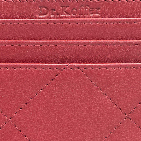 Кредитница Dr.Koffer из натуральной кожи красная