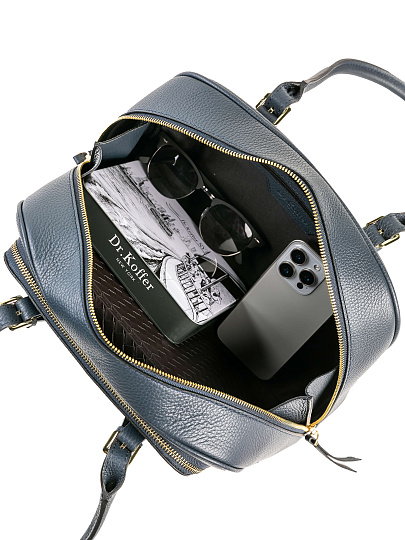 Женская сумка Dr. Koffer из натуральной кожи синяя