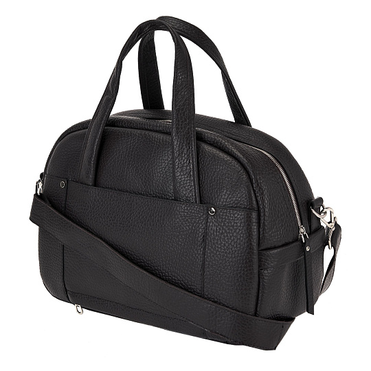 Коричневая дорожная сумка из натуральной кожи