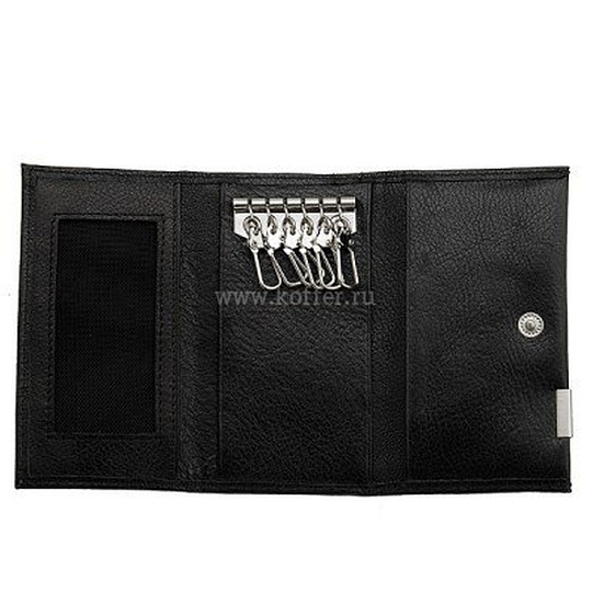 Ключница Dr.Koffer из натуральной кожи черная