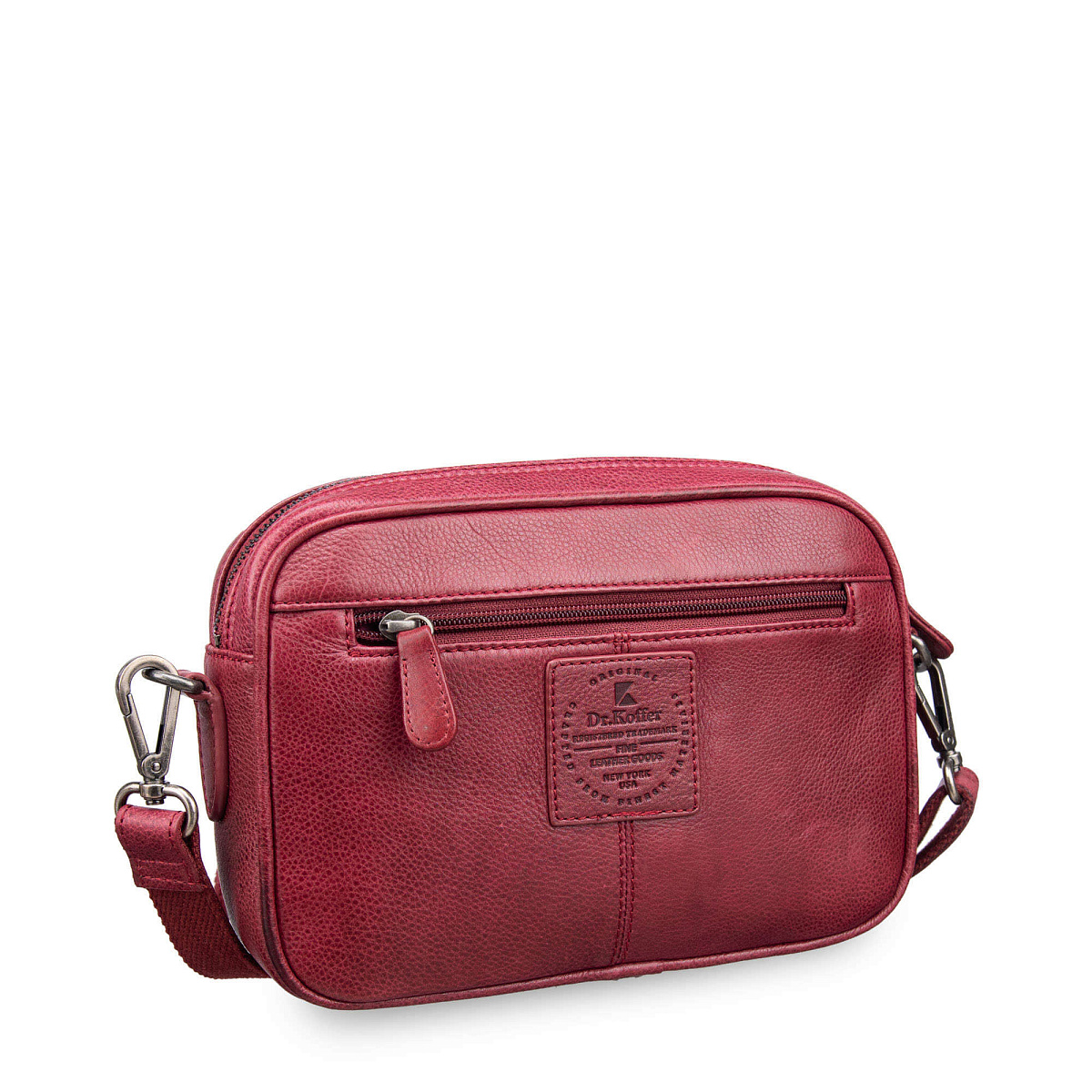 Сумка через плечо Dr.Koffer из натуральной кожи красная