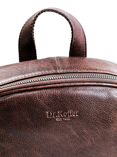Рюкзак Dr.Koffer из натуральной кожи темно-коричневый