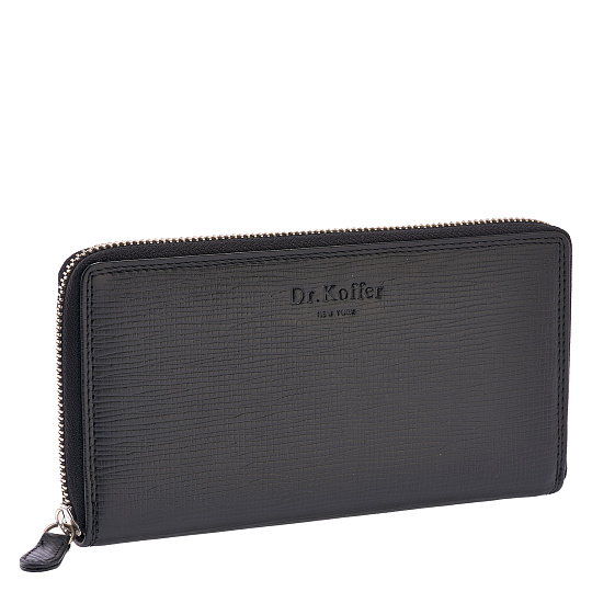 Портмоне Dr.Koffer из натуральной кожи черное