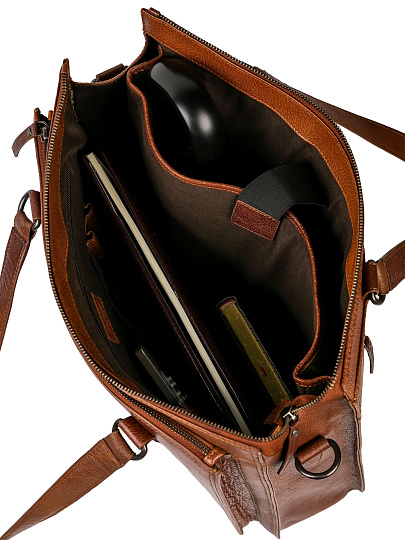 Женская сумка Dr.Koffer из натуральной кожи коричневая