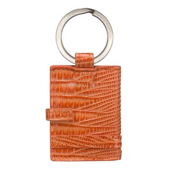 Брелок Dr. Koffer из натуральной кожи оранжевый