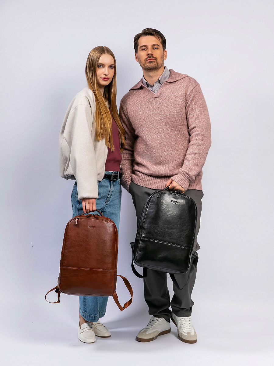 Рюкзак Dr. Koffer из натуральной кожи светло-коричневый